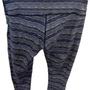 Lululemon Athletica Striped Leggings - Black and Gray